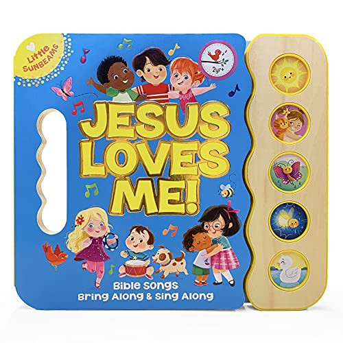 Jesus Loves Me 5-Button Songbook - Perfect Gift For Easter Baskets, Christmas, Birthdays, Baptisms, And More, Ages 2-7 (Little Sunbeams)