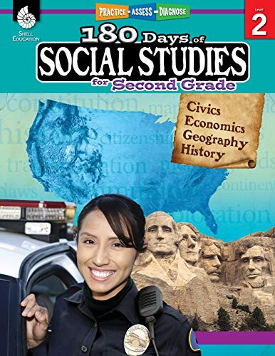 180 Days Of Social Studies: Grade 2 - Daily Social Studies Workbook For Classroom And Home, Cool And Fun Civics Practice, Elementary School Level ... Created By Teachers (180 Days Of Practice)