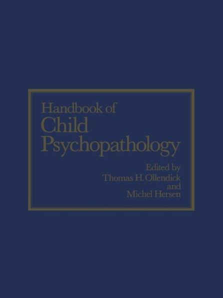 Handbook of Child Psychopathology