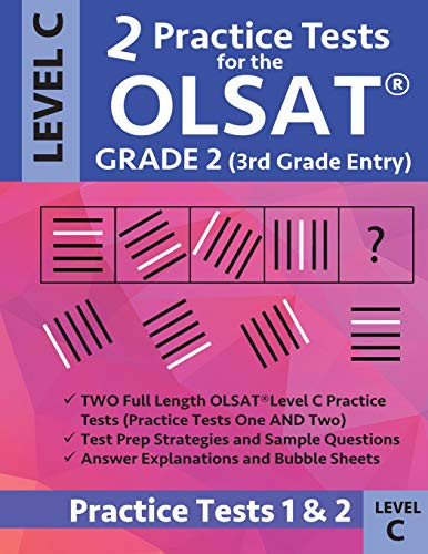 2 Practice Tests For The Olsat Grade 2 (3Rd Grade Entry) Level C: Gifted And Talented Prep Grade 2 For Otis Lennon School Ability Test