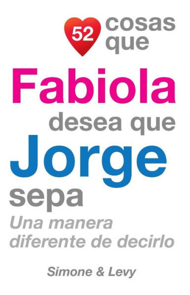 52 Cosas Que Fabiola Desea Que Jorge Sepa: Una Manera Diferente de Decirlo