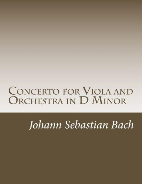 Concerto for Viola and Orchestra in D Minor