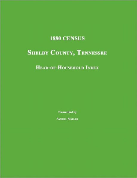 1880 Census: Shelby County, Tennessee. Head-Of-Household Index