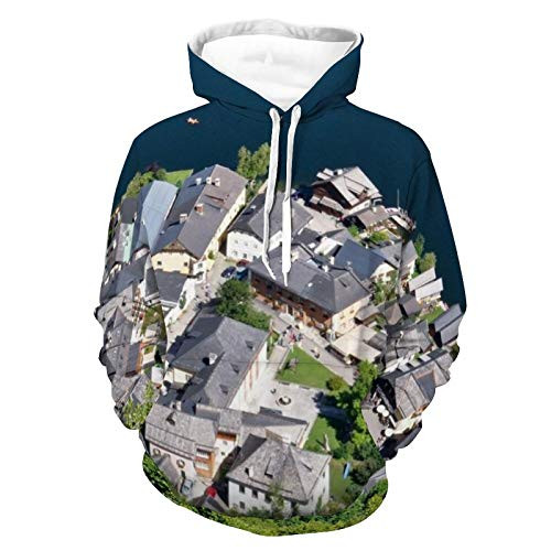 Unisex Realistic Print Hoodie Bad Goisern Pattern Hoodies And Sweatshirts Long Sleeve Casual Sweater With Pocket For Women Men