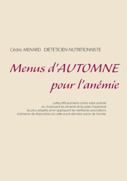 Menus d'automne pour l'anÃ©mie