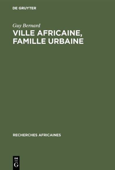 Ville africaine, famille urbaine