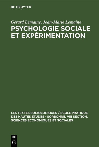 Psychologie Sociale Et ExpÃ©rimentation