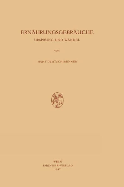 ErnÃ¤hrungsgebrÃ¤uche: Ursprung Und Wandel