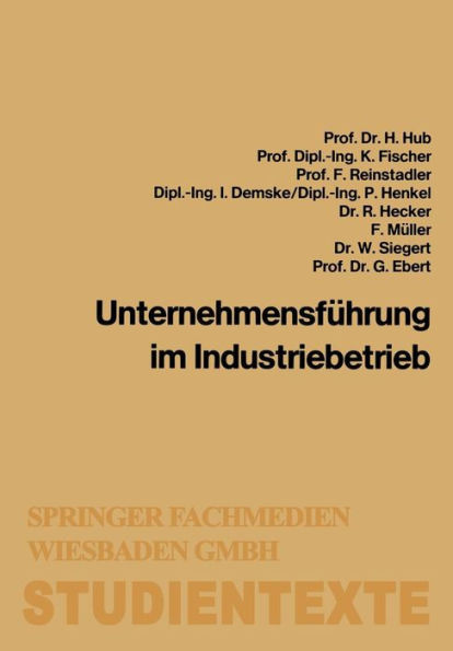 Unternehmensführung Im Industriebetrieb
