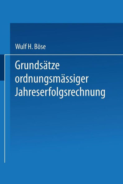 GrundsÃ¤tze OrdnungsmÃ¤ÃŸiger Jahreserfolgsrechnung