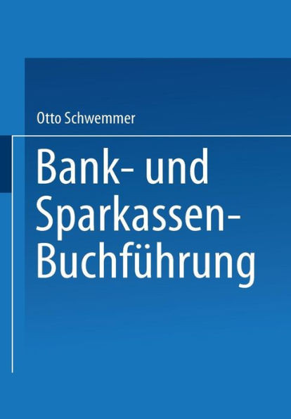 Bank- Und Sparkassen-BuchfÃ¼hrung