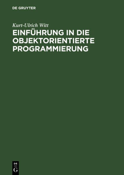 EinfÃ¼hrung in die objektorientierte Programmierung