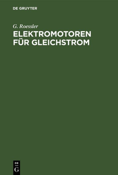Elektromotoren Für Gleichstrom