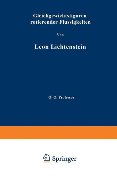 Gleichgewichtsfiguren Rotierender FlÃ¼ssigkeiten