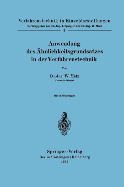 Anwendung Des Ähnlichkeitsgrundsatzes in Der Verfahrenstechnik
