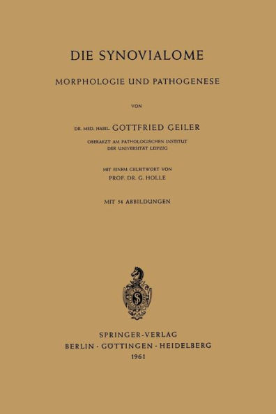 Die Synovialome: Morphologie Und Pathogenese