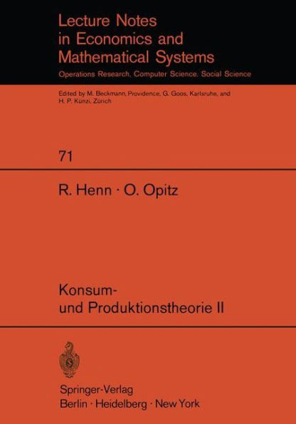 Konsum- Und Produktionstheorie II