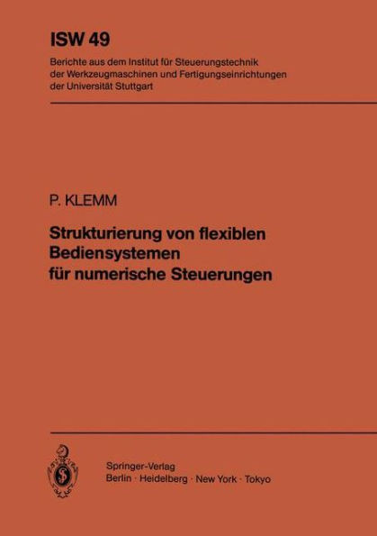 Strukturierung Von Flexiblen Bediensystemen FÃ¼r Numerische Steuerungen
