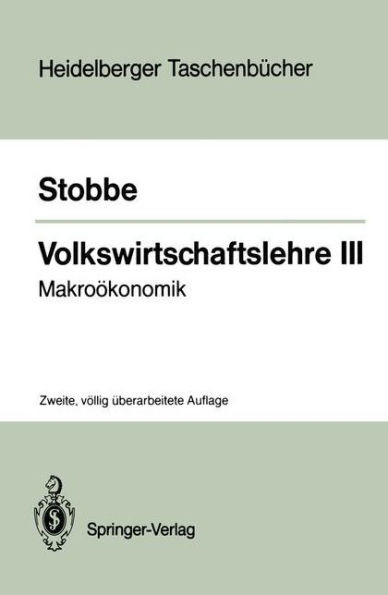 Volkswirtschaftslehre III: Makroökonomik