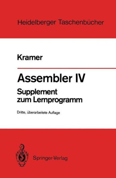 Assembler IV: Supplement Zum Lernprogramm