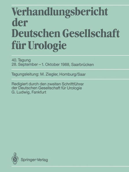 40. Tagung, 28. September-1. Oktober 1988, SaarbrÃ¼cken