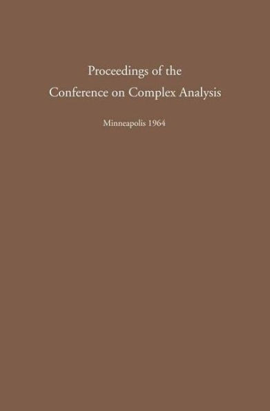Proceedings of the Conference on Complex Analysis