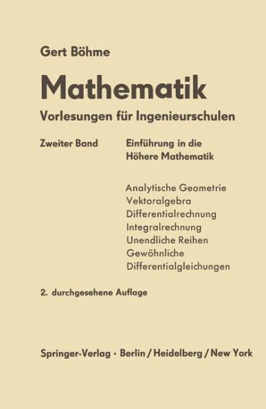 EinfÃ¼rung in Die HÃ¶here Mathematik