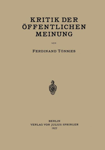 Kritik Der Ã–ffentlichen Meinung
