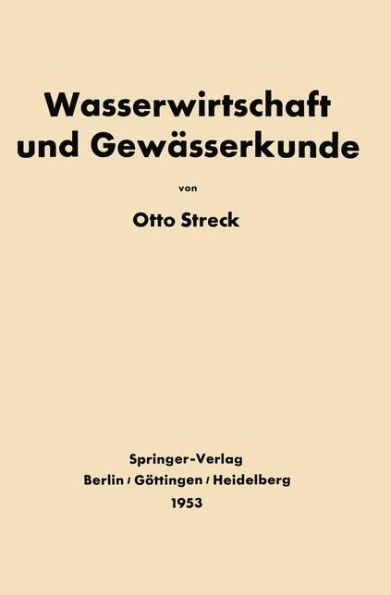 Grundlagen Der Wasserwirtschaft Und Gewässerkunde
