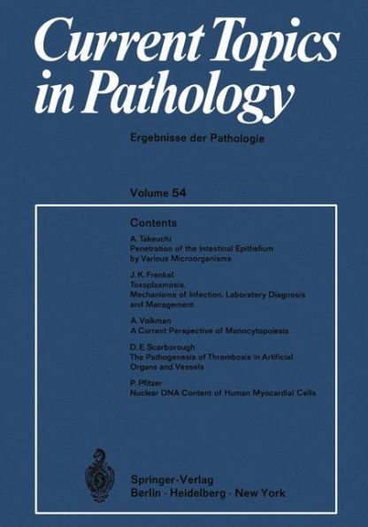 Current Topics in Pathology / Ergebnisse Der Pathologie
