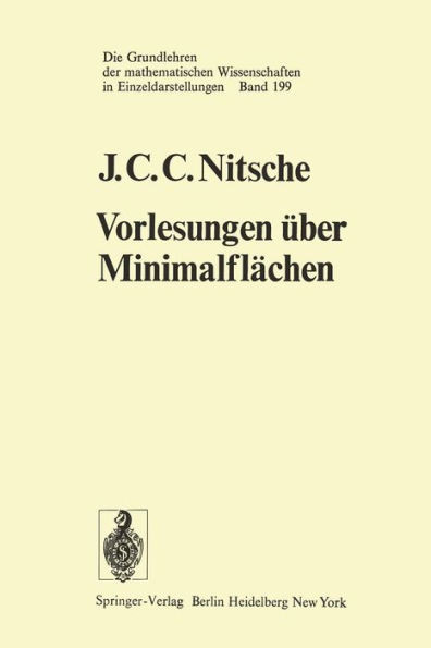 Vorlesungen Ãœber MinimalflÃ¤chen