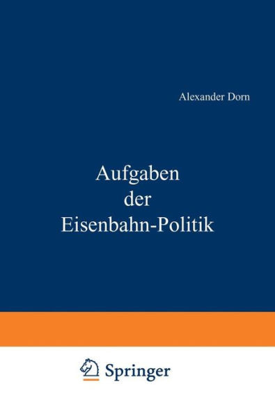Aufgaben Der Eisenbahn - Politik