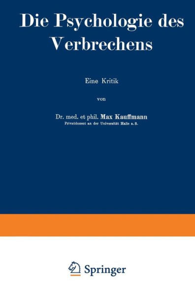 Die Psychologie Des Verbrechens