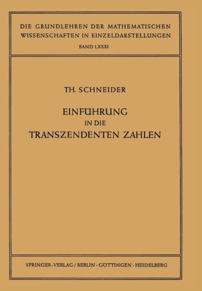 EinfÃ¼hrung in Die Transzendenten Zahlen