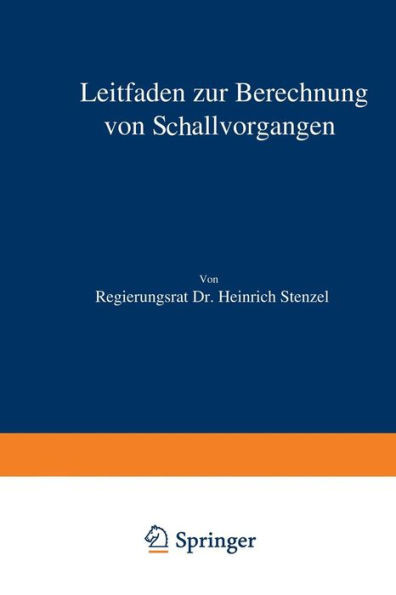 Leitfaden Zur Berechnung Von Schallvorgängen
