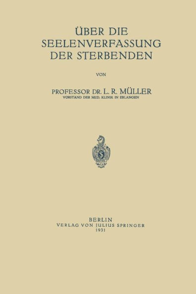 Ãœber Die Seelenverfassung Der Sterbenden