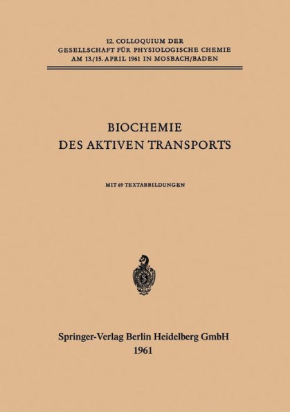 Biochemie Des Aktiven Transports