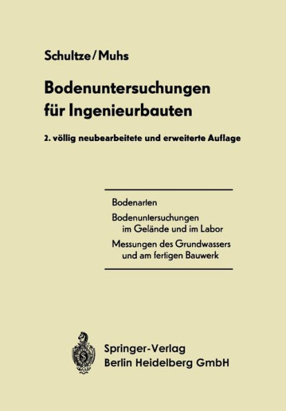 Bodenuntersuchungen Für Ingenieurbauten