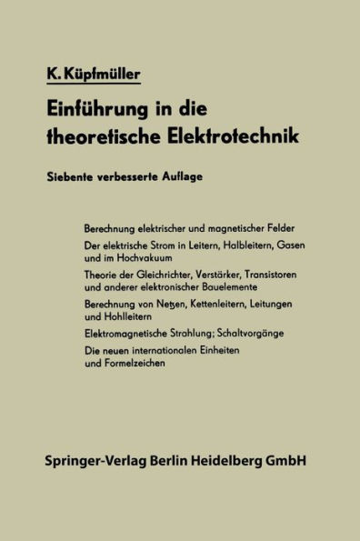 EinfÃ¼hrung in die theoretische Elektrotechnik