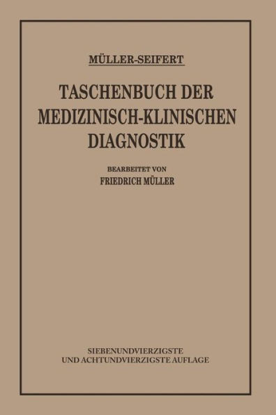 Taschenbuch Der Medizinisch Klinischen Diagnostik
