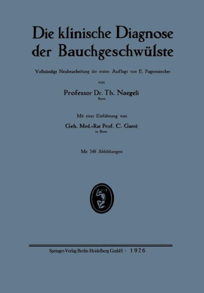 Die Klinische Diagnose Der BauchgeschwÃ¼lste