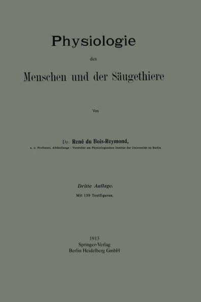 Physiologie Des Menschen Und Der SÃ¤ugethiere