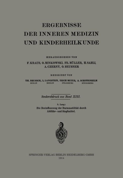 Die Beeinflussung Der Darmmotilität Durch Abführ- Und Stopfmittel