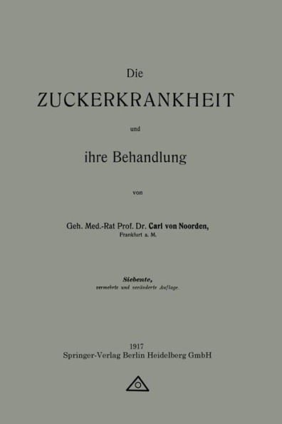Die Zuckerkrankheit Und Ihre Behandlung