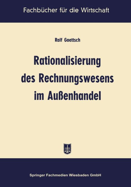 Rationalisierung Des Rechnungswesens Im AuÃŸenhandel