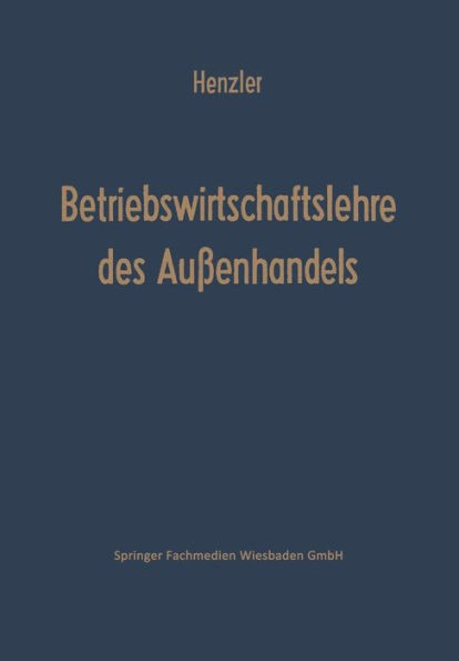 Betriebswirtschaftslehre Des AuÃŸenhandels