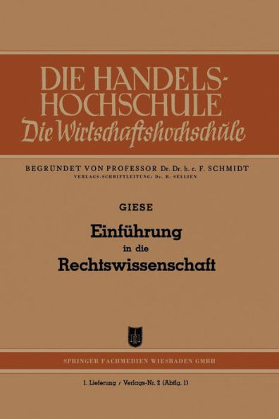 EinfÃ¼hrung in Die Rechtswissenschaft