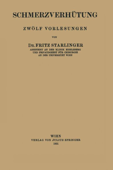 SchmerzverhÃ¼tung: ZwÃ¶lf Vorlesungen
