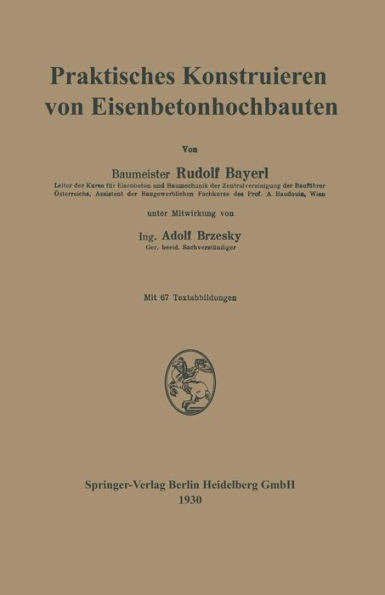 Praktisches Konstruieren Von Eisenbetonhochbauten
