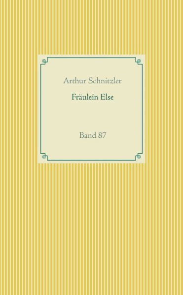 FrÃ¤ulein Else: Band 87